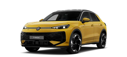 Seitliche Frontansicht des neuen T-Roc R-Line 