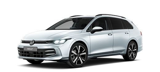 Seitlich frontale Ansicht eines VW Golf Variant