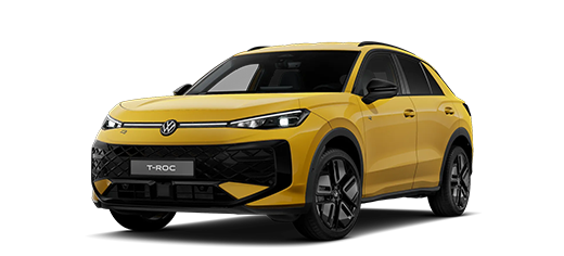 Seitliche Frontansicht des neuen T-Roc R-Line 