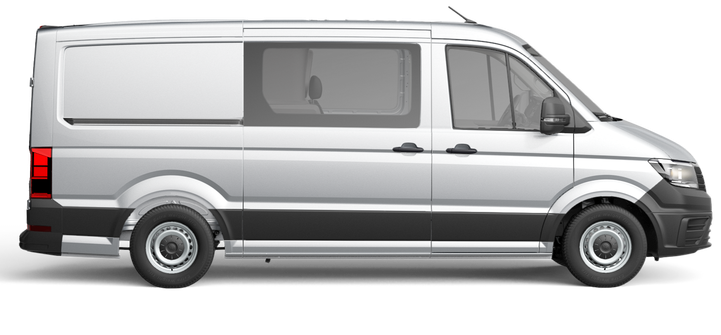 VW Crafter Krpan ostrigovo siva s strani