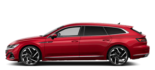 seitliche Ansicht eines roten Arteon Shooting Brake 