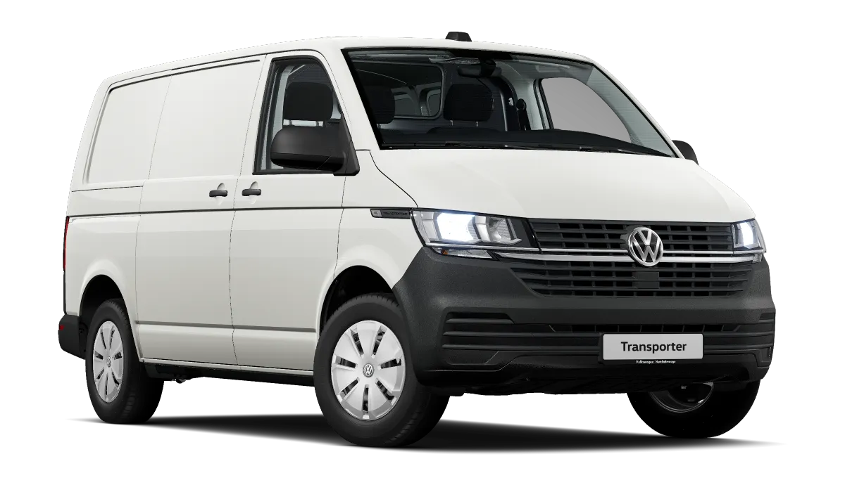 Der Transporter 6.1 Kastenwagen in weiß.