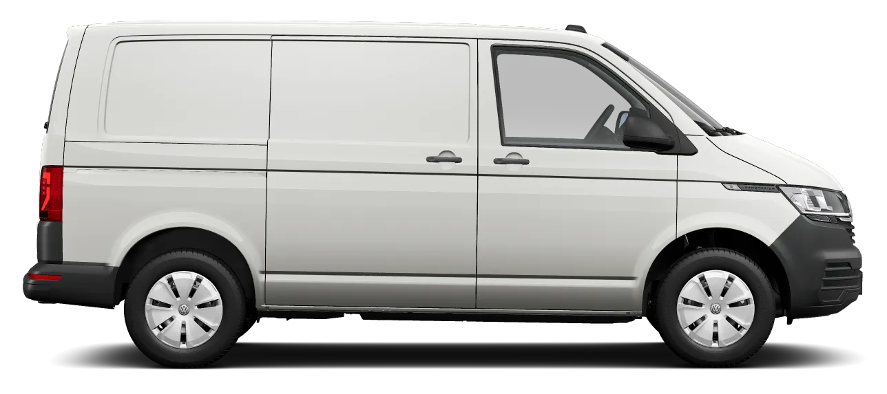 Der Transporter 6.1 Kastenwagen in weiß Seite.