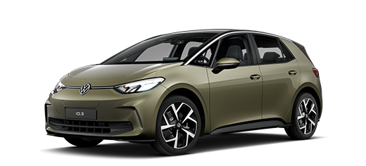 Seitlich frontale Ansicht eines VW ID.3