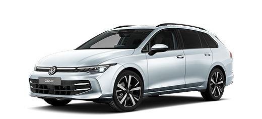 Seitlich frontale Ansicht eines VW Golf Variant